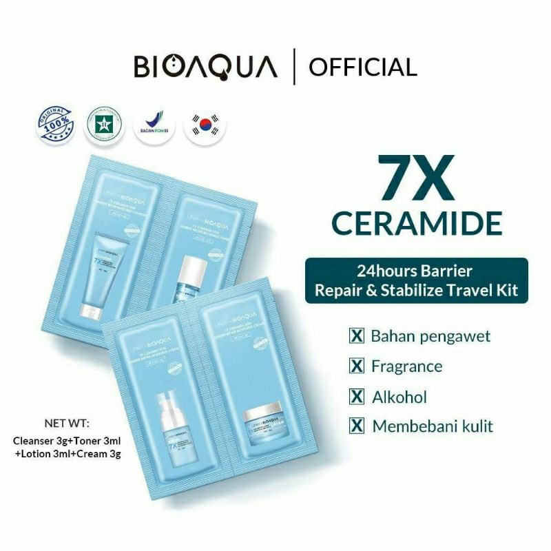 BIO AQUA 7X CERAMIDE SKIN BARRIER REPAIR MOISTURIZER KIT