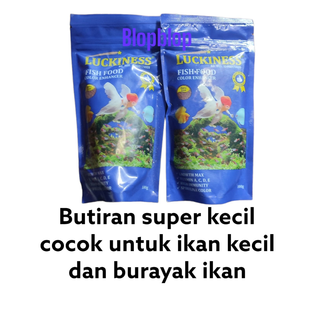 Luckiness Baby Pellet Tropical Pakan Ikan Hias Kecil Aquascape Glofish Betta Cupang Platty Molly Gup