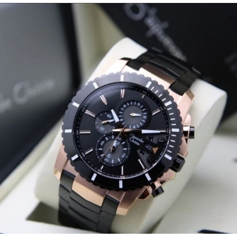 jam tangan pria original ALEXANDRE CHRISTIE AC6455MC STENLESS STEEL