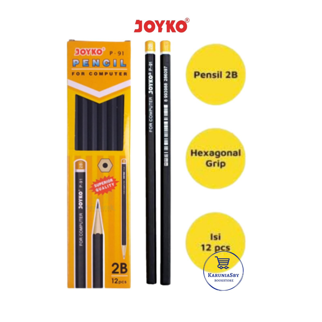 

Pencil / Pensil Joyko P-91 / 2B / 1 PCS / 1 BOX 12 PCS