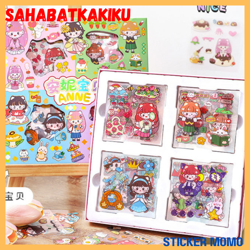 

Sticker Momo / Stiker Motif Korea & Japan / Sticker Momo Karakter / Sticker Aesthetic Sticker Buku Tumbler