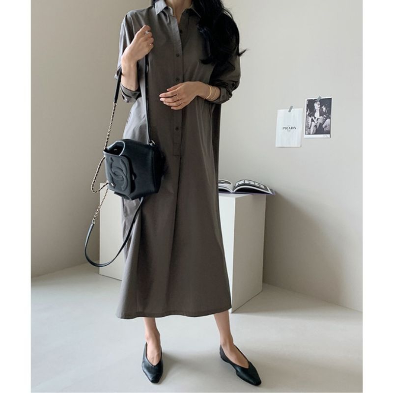Midi dress | Shirt dress | Dress polos | Popy shirt dress