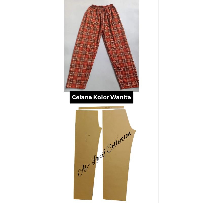 Pola Jiplak / Pola Instan CELANA KOLOR WANITA