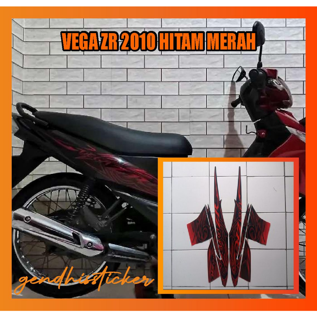 striping motor vega zr 2010 hitam merah