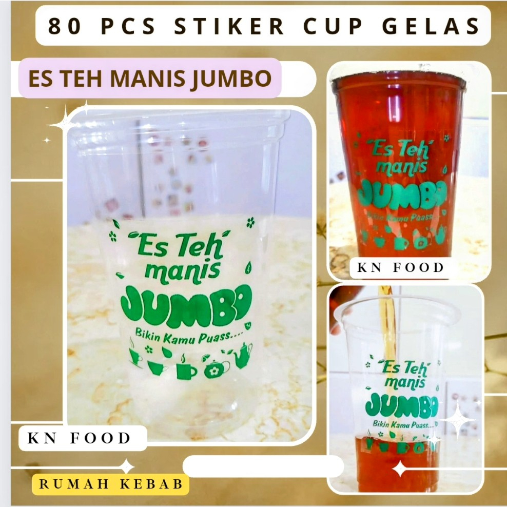 

Stiker label nama cup es teh jumbo 80 pcs stiker es teh jumbo 80pcs Stiker Label anti air Cup Es Teh