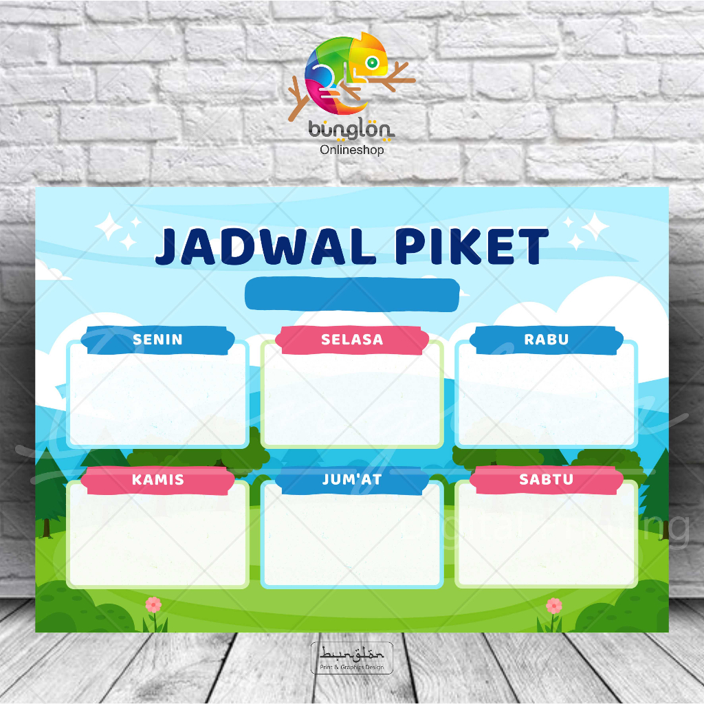 

Poster Edukasi Jadwal Piket Model C