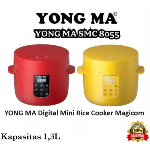 Yongma Rice Cooker 1.3L Mini Magic Com Digital SMC 8055 YONGMA SMC8055