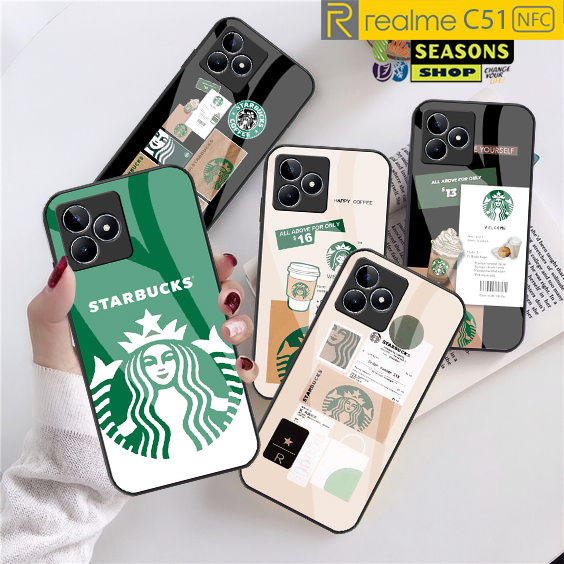 Softcase Glass Case Realme C51 NFC Terbaru - Softcase kaca Realme C51 - Softcase Glass Glitter Realm