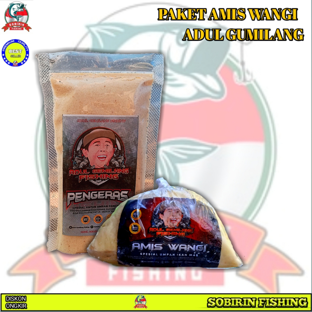 Paket umpan ikan mas adul gemilang umpan putih dan pengeras