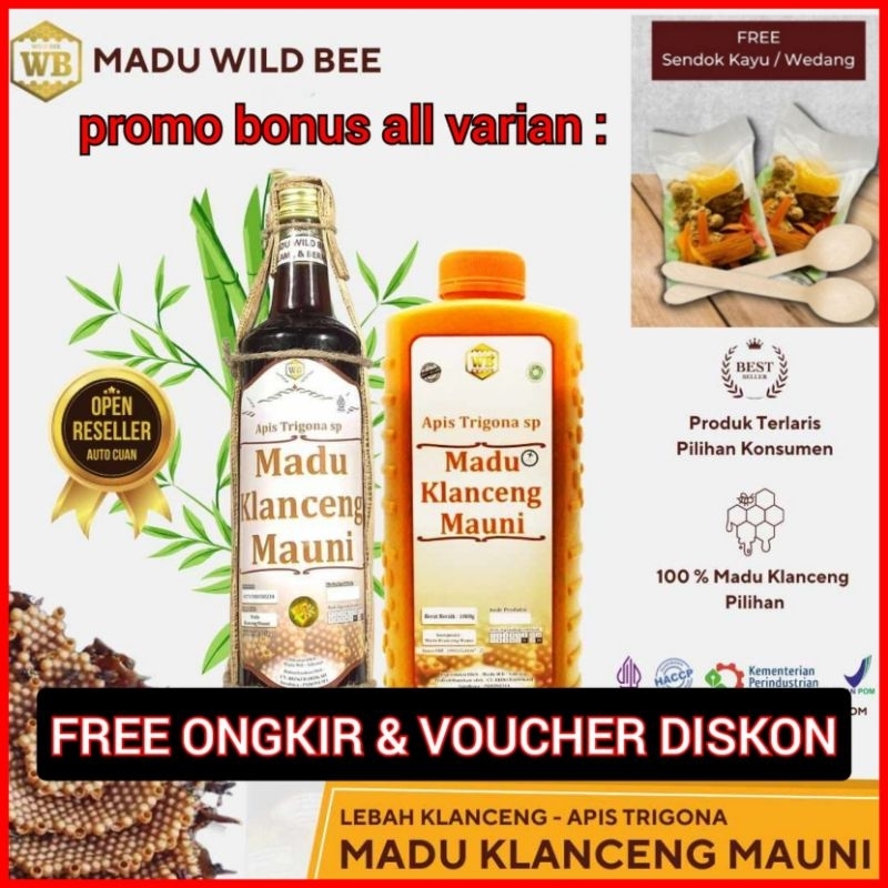 

[ORIGINAL] Madu Klanceng Mauni ~ madu asli & madu murni Tanpa Campuran, Lebah Apis Trigona - kemasan GARANSI 100% MADU WildBee