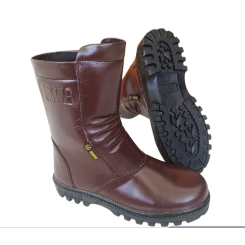 SEPATU SAFETY.KULIT ASLI.UJUNG BESI.SEPATU KULIT.SEPATU PRIA..SEPATU UJUNG BESI