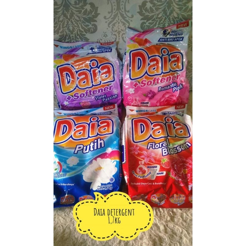 Daia Detergent bubuk 1,6kg / sabun cuci daia / sabun cuci daiya / Jaz 1 /soklin