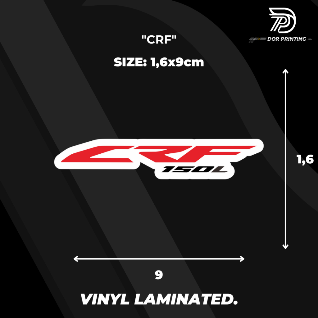 

STICKER/ CRF VIRALL KEREN LOGO CRF