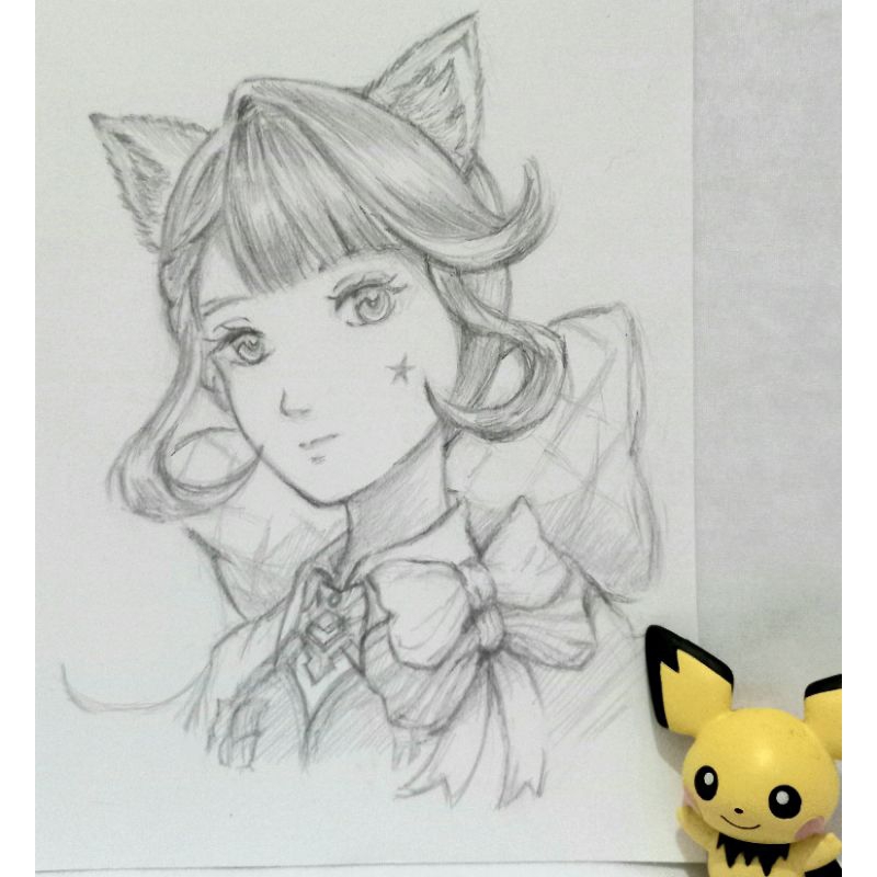 Art Commission / Jasa Gambar Ilustrasi Pensil Anime Style Custom