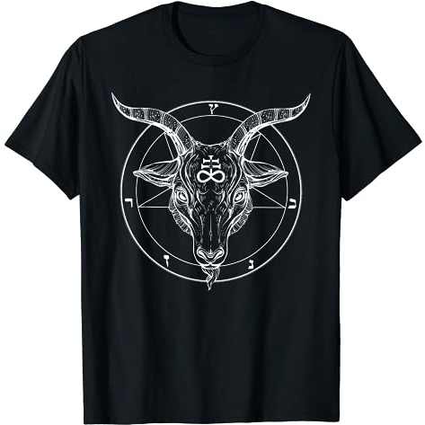 KAOS Pentagram Tshirt - Baphomet Satanist Goat Tee - Stay Weird