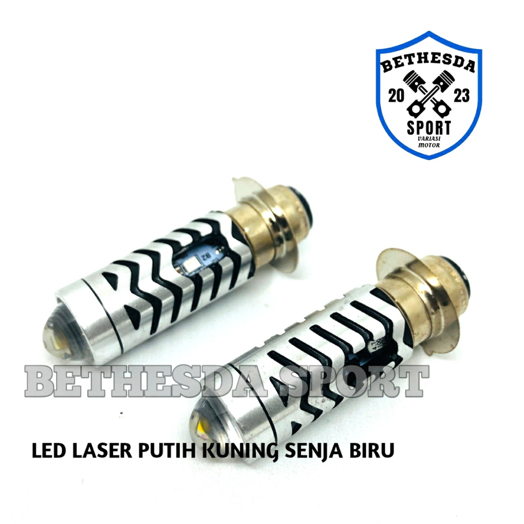 Lampu utama Led H6 laser jauh dekat putih kuning plus senja biru