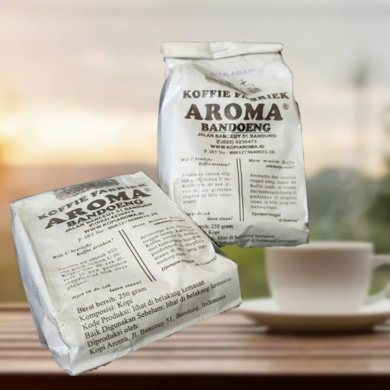 

Kopi AROMA Mokka Arabika Banceuy Bandung Giling Halus 250gr