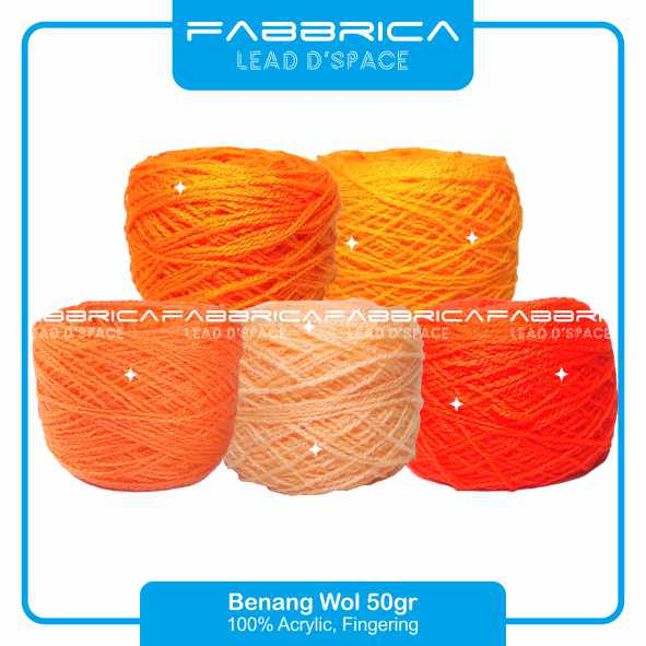 Fabbrica - Benang Rajut Wool Vonel Wol 50gr Siet Yarn Untuk Merajut Sulam Kristik Tufting Karpet Tas