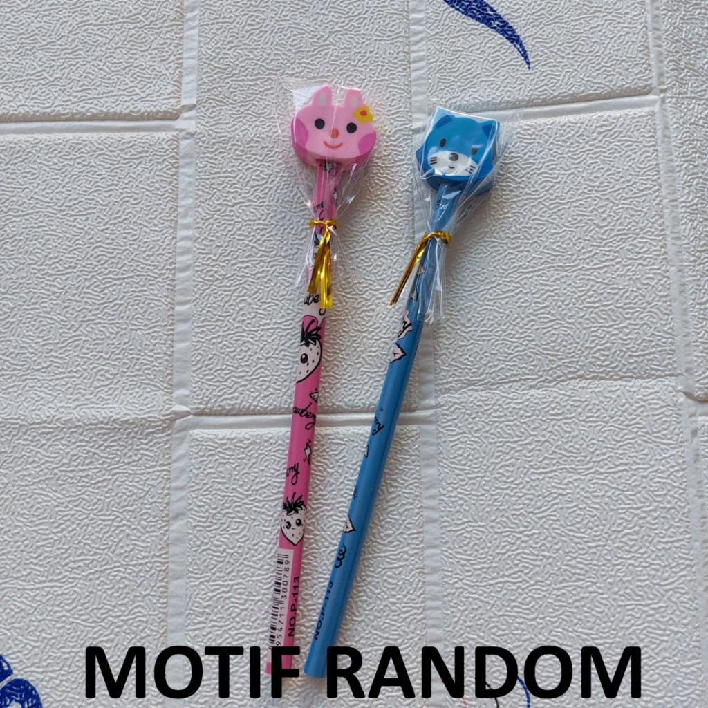 

1 BUAH Pensil Kepala Penghapus Fancy VIS-1 P-113 Random