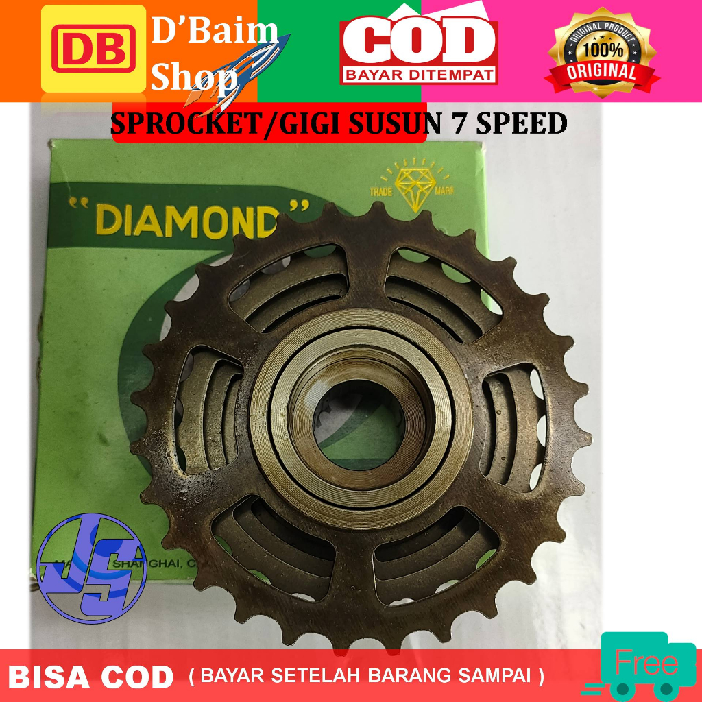 Gear Sepeda 7 speed drat ulir diamond Sprocket Freewheel 7 Speed sepeda Gunung Lipat Minion CTB mura