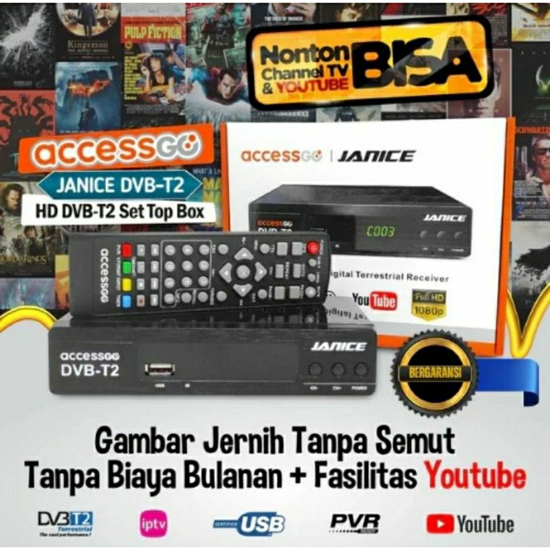 STB TV Accessgo Janice Set Top Box Penerima Siaran TV digital