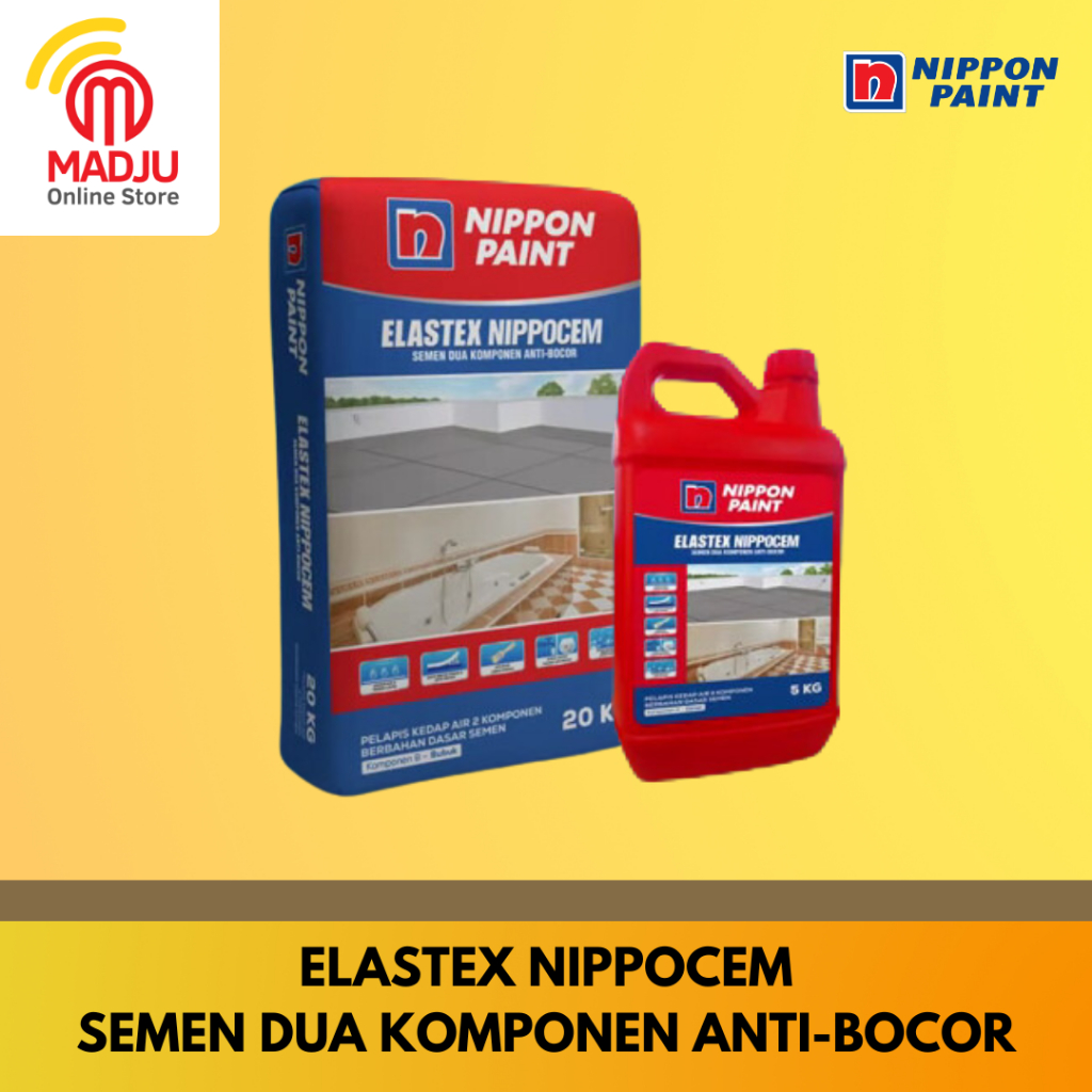 Semen Waterproofing Instant 2 Komponen NIPPON PAINT Elastex NippoCem Semen Berbentuk Cat Instant unt