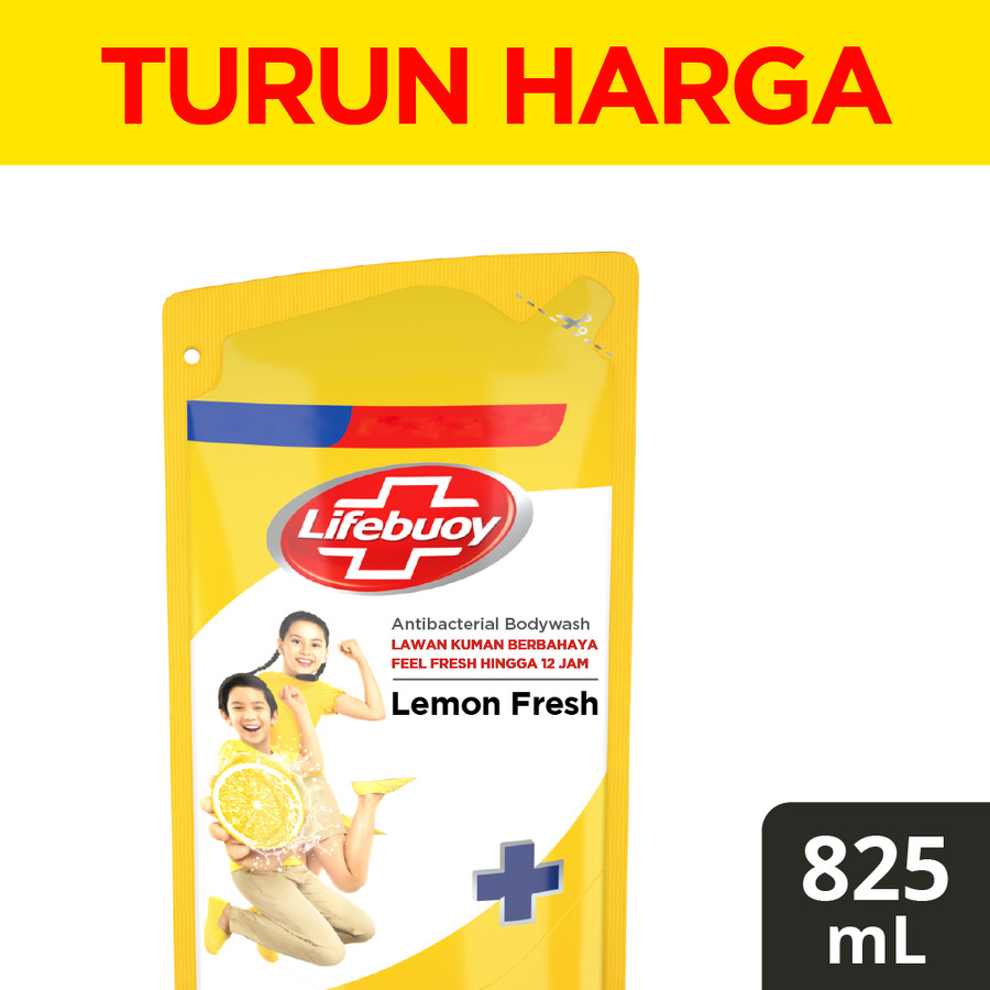 LIFEBUOY SABUN CAIR 825ML / KUNING SABUN MANDI ISI ULANG LIFEBUOY LEMON