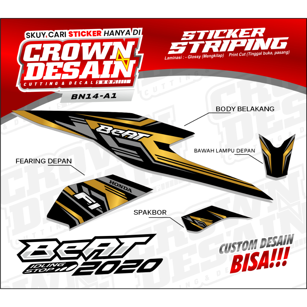 STRIPING BEAT STREET 2022 - Beat Deluxe 2022 - Beat Street 2022 - Beat Facelift 2022 BN