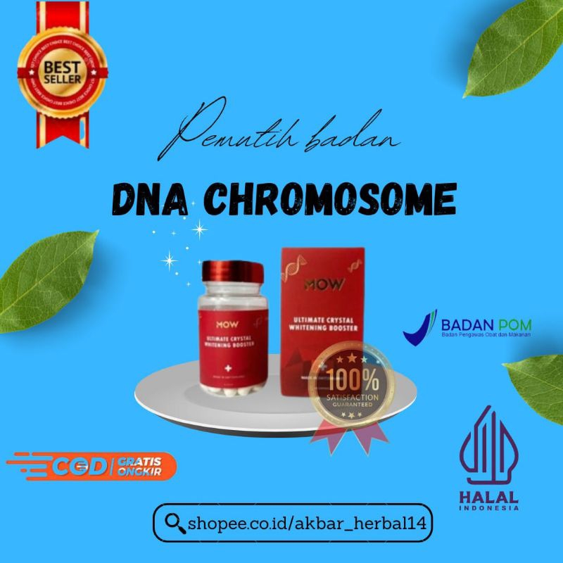 SUPLEMEN PEMUTIH ULTIMATE CRYSTAL WHITENING BOOSTER WITH DNA CHROMOSOME
