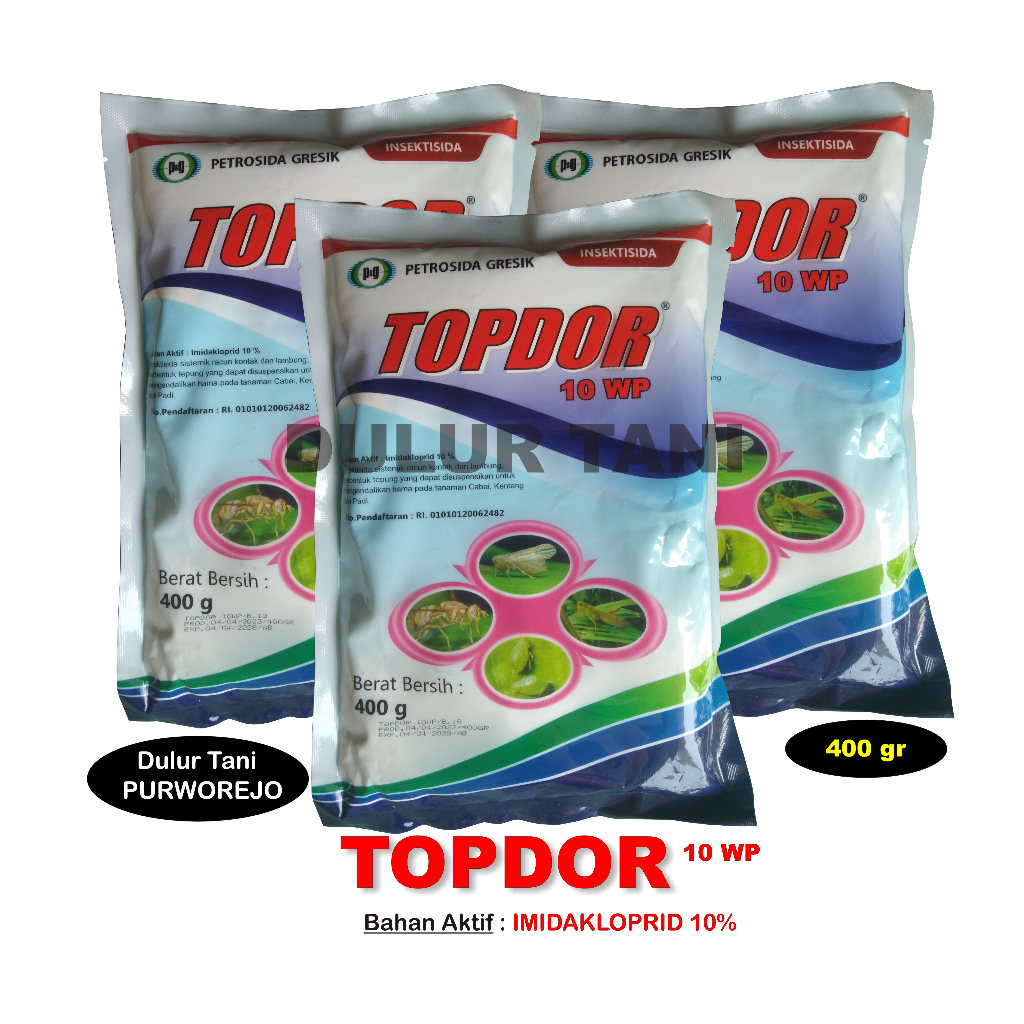 Insektisida TOPDOR 400 Gram Bahan Aktif Imidakloprid 10%