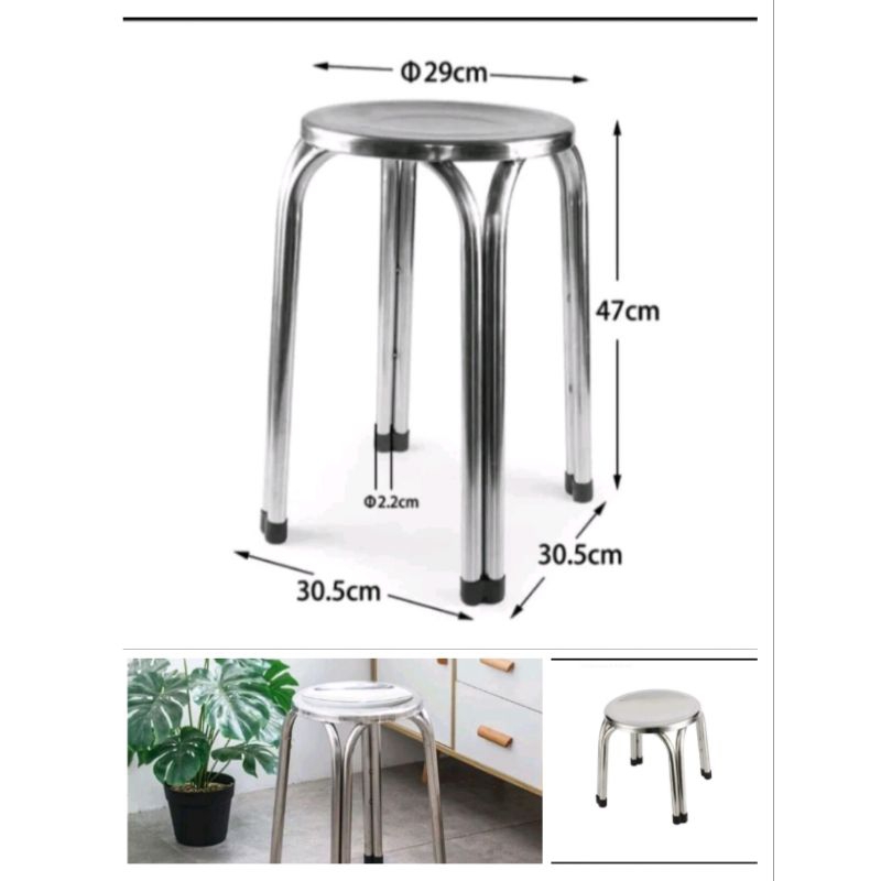 KURSI BAKSO STAINLESS STELL/KURSI BANGKU STAINLESS/KURSI BANGKU BULAT /KURSI MOTIF STAINLESS STELL