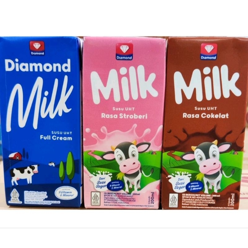 

Susu Diamond UHT 200 ml (1 karton isi 24pcs) All Varian