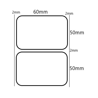 

Silver Pett 60x50mm 1Line 500pcs Gap 2mm Core 1 Inchi (1 Pack isi 7 Roll)