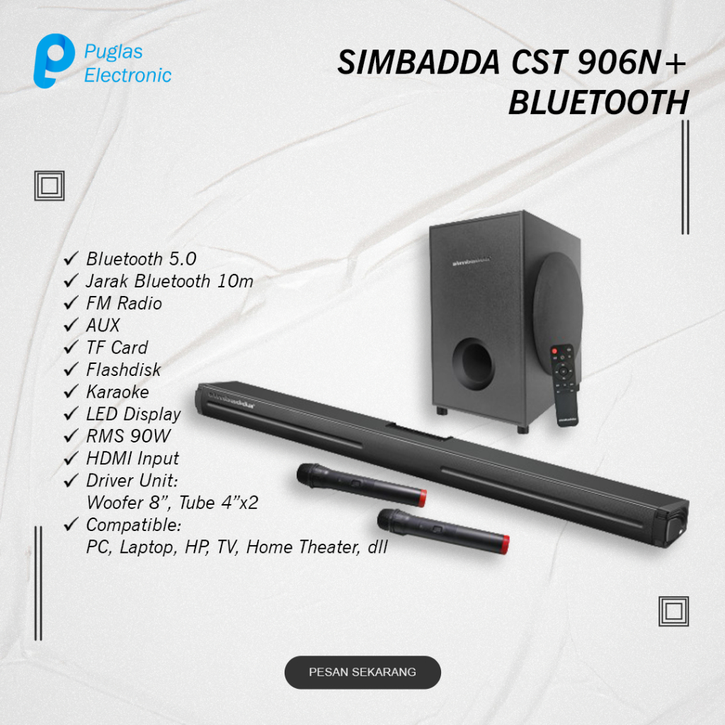 Speaker Simbadda CST 906N+ Bluetooth Aktif PC Komputer Laptop HP TV