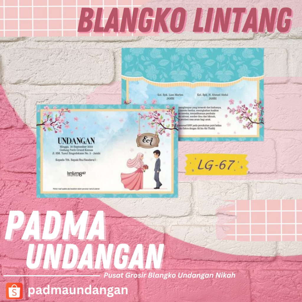 Blangko Undangan Lintang 67 | Pusat Grosir Blangko | Padma Undangan