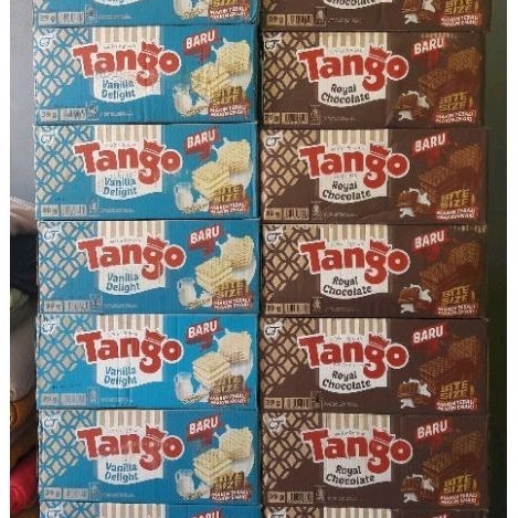 

MURAH! Wafer Renyah TANGO 39GRAM (1 Box isi 60pc) | Vanilla Delight, Royal Chocolate