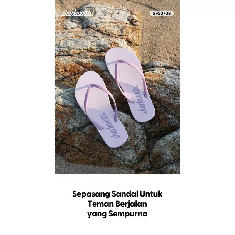 SHARKWIN SENDAL JEPIT WANITA MURAH KARET PVC KOREA