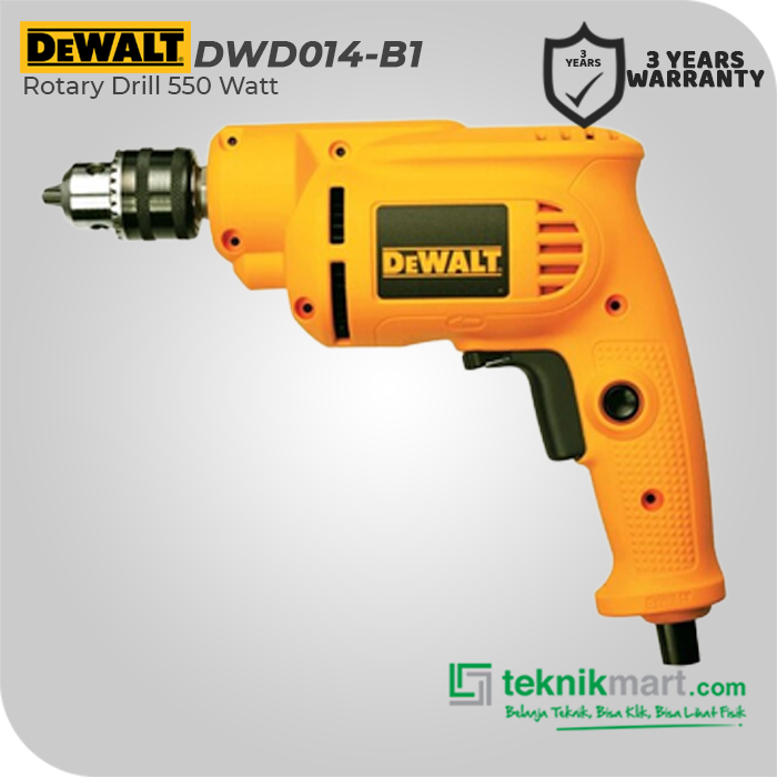 Dewalt Rotary Drill / Bor Tangan Listrik Non Impact 550W 10mm DWD014