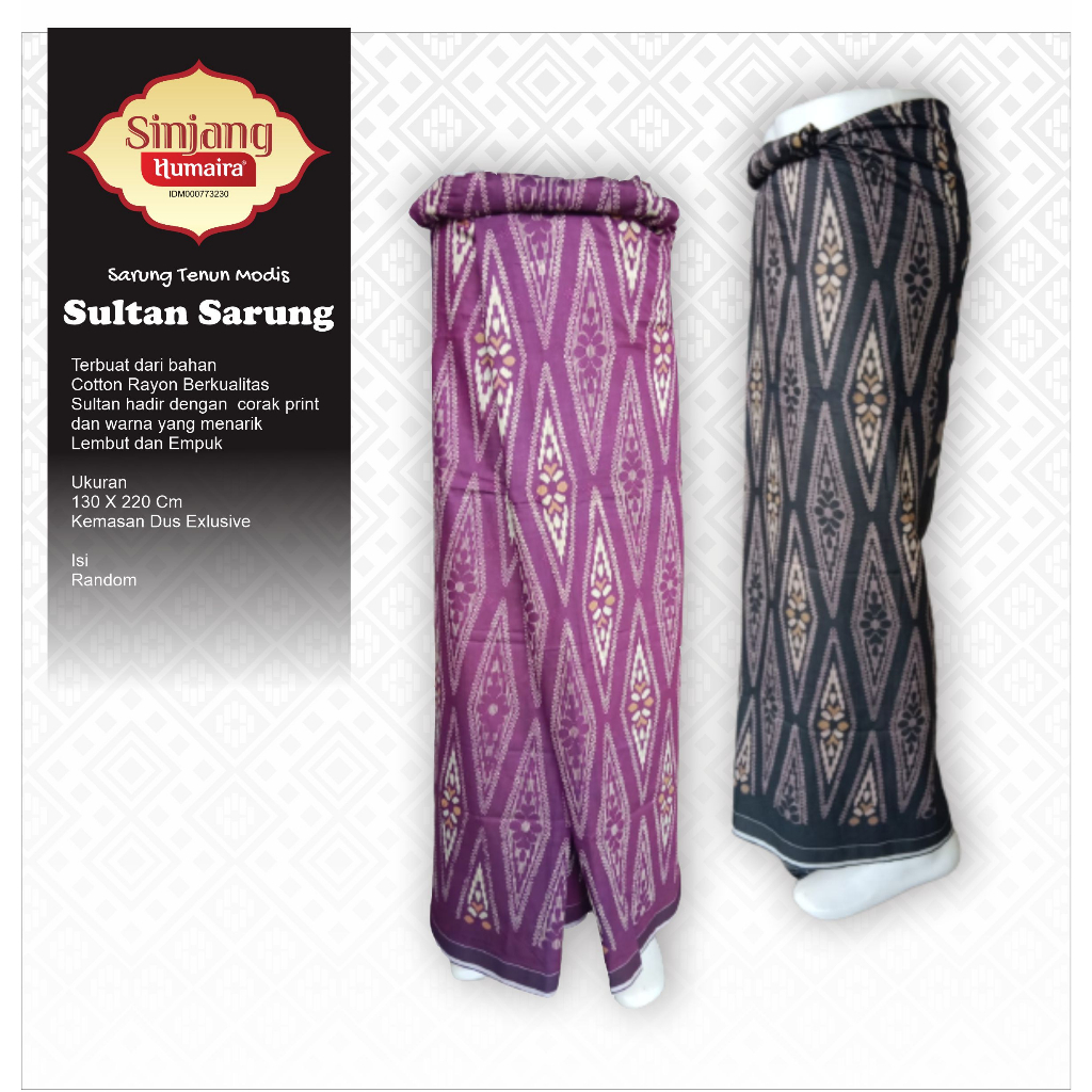 Sinjang Humaira Sarung Sholat Pria Sultan - Sahl