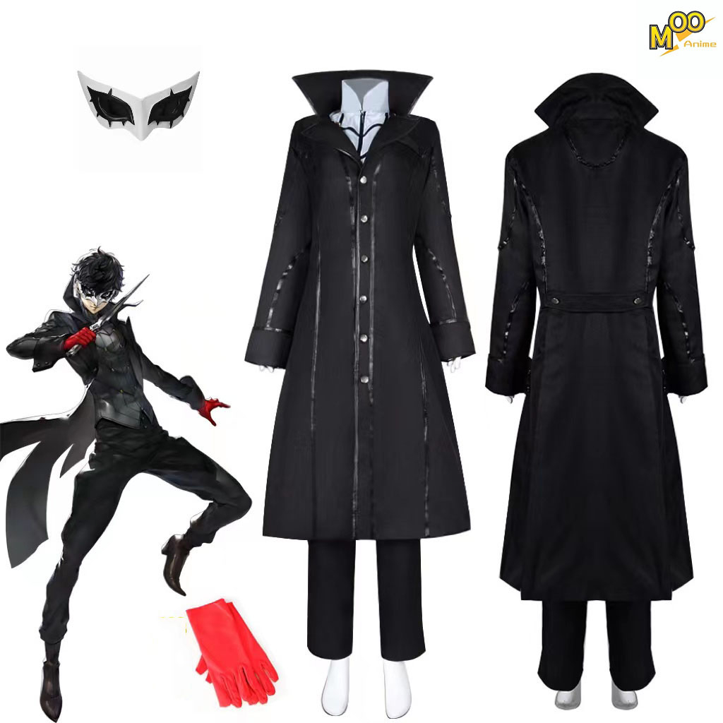 Anime Persona 5 Cosplay Costume Joker Costume Jacket Ren Amamiya Full Set and wig
