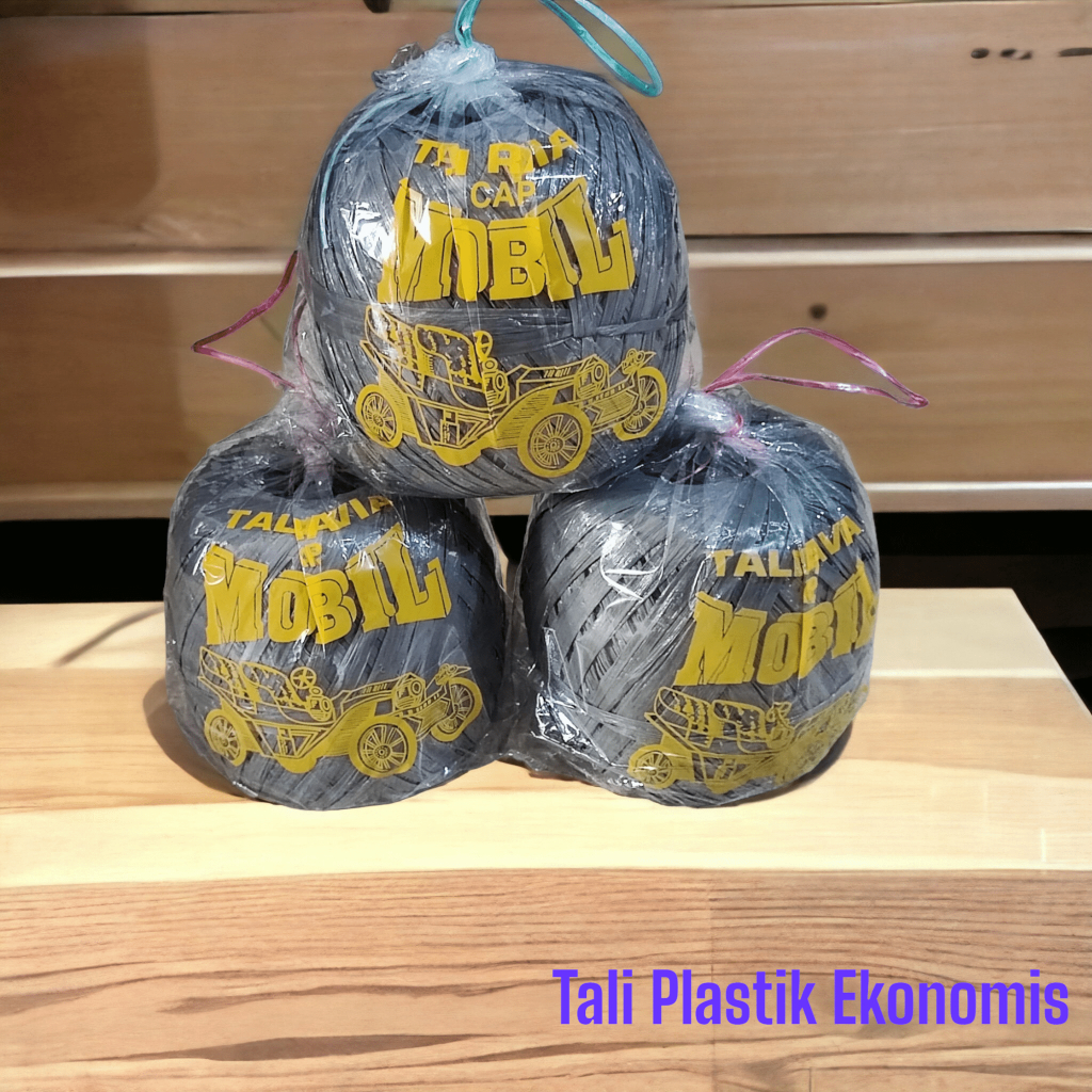 

Tali Plastik / Rafia Hitam ukuran Ekonomis 550 gram