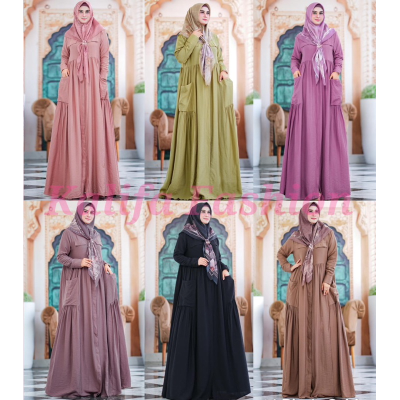 QISTIYA SERIES BU HUMAIRA / DRESS POLOS HUMAIRA / GAMIS SET SCARF HUMAIRA / DRESS MUSLIMAH / GAMIS K