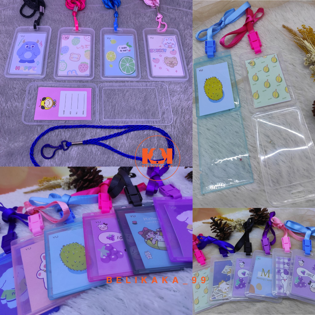 

TALI ID CARD NAME TAG PLASTIK WARNA TRANSPARAN POLOS / TALI ID CARD NAMA / ID CARD PANITIA