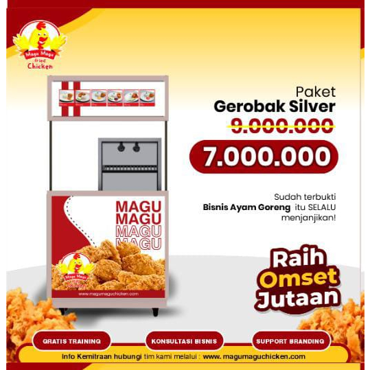 

PAKET SILVER MAGU CHICKEN BUNDLING ES TEH KAKI MERAPI AN ELIN JAMBI