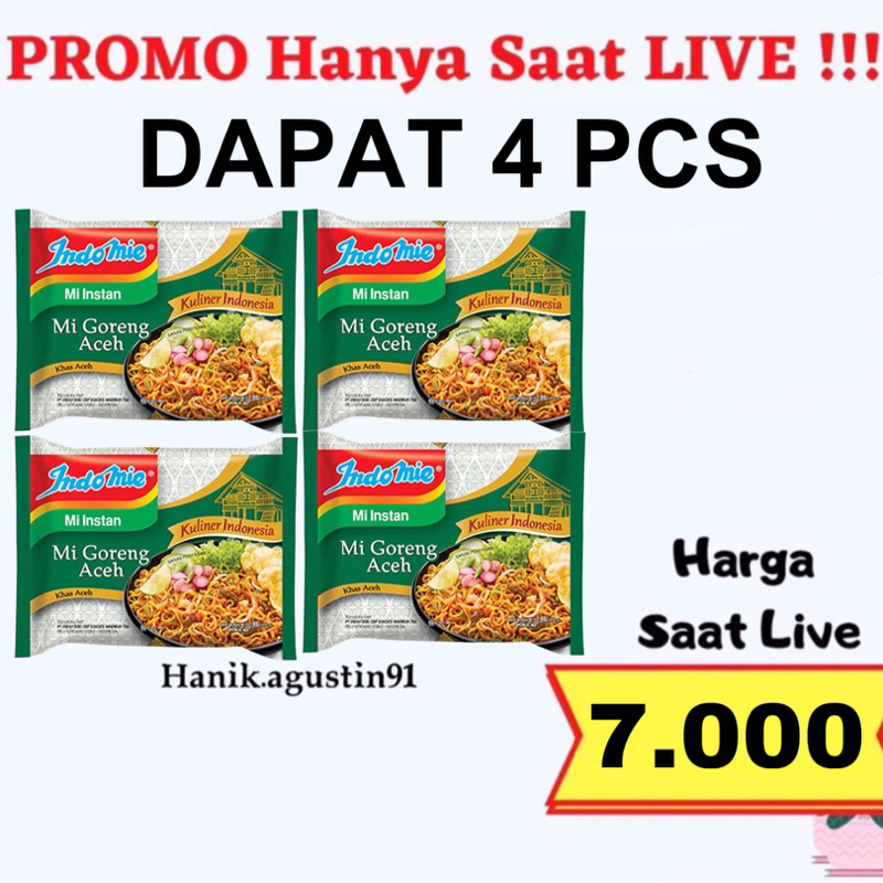 

Indomie Rasa Mie Goreng Aceh Isi 4 Pcs