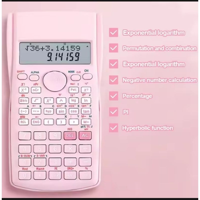 

Scientific Calculator, Kalkulator Ilmiah Colorful 240 Fungsi KK-82MS-B