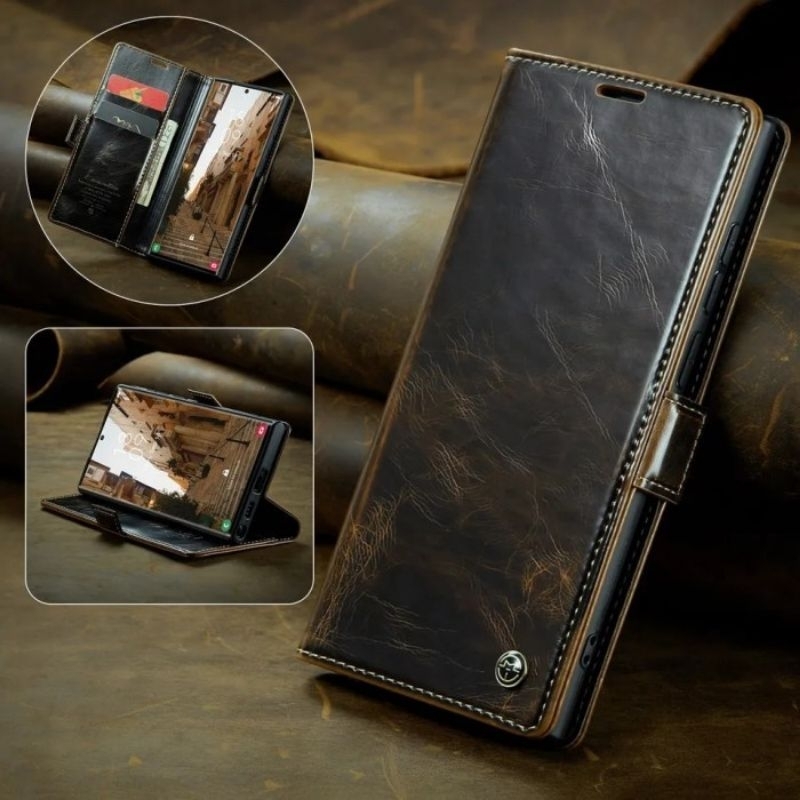 CaseMe Samsung Galaxy S22 Ultra S22Ultra 5G Flip Cover Wallet Leather Case Casing HP