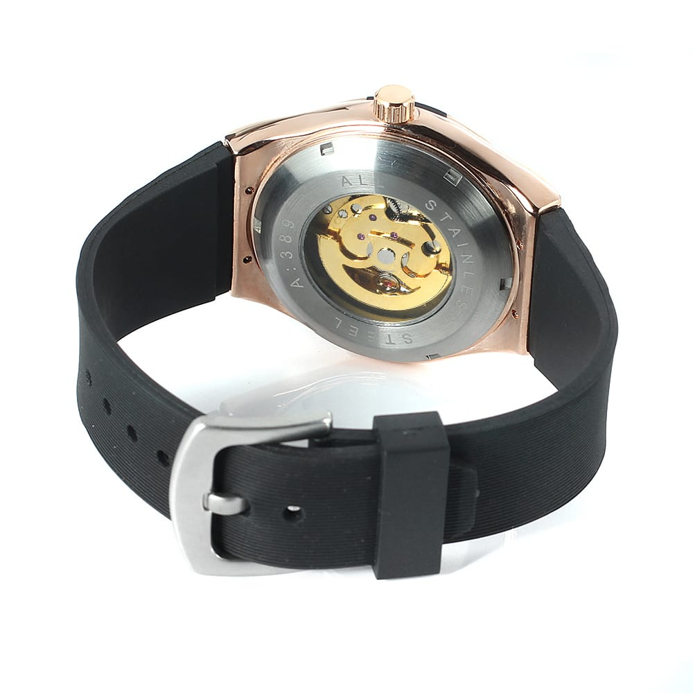 JAM TANGAN AUTOMATIC RUBBER STRAP FORSINING AUTOMATIC WATCH