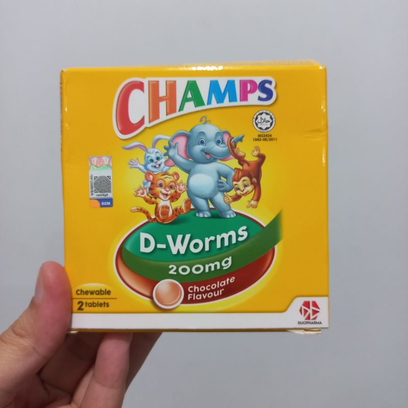 [ORIGINAL] CHAMPS D WORMS OBAT CACING RASA COKELAT HALAL