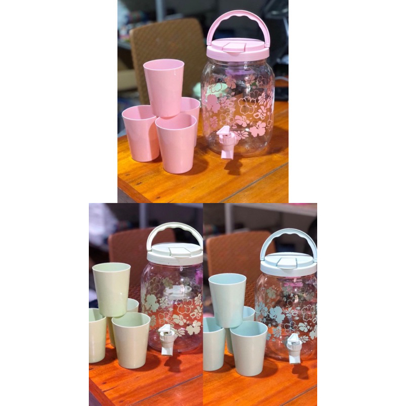 DISPENSER SET 4 GELAS